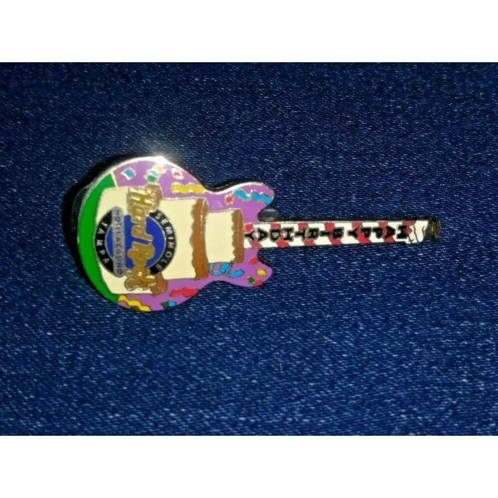 Seminole Hard Rock Casino & Hotel Guitar Pin 3-tier cake Tampa Happy Birthday